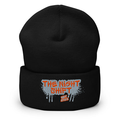 The Night Shift-Embroidered Cuffed Beanie The Night Shift Performance Street Gear by The Night Shift Automotive Apparel