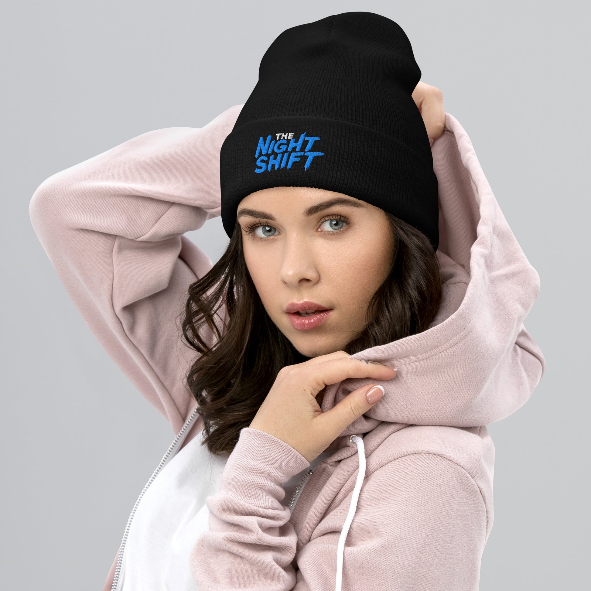 The Night Shift-Embroidered Cuffed Beanie The Night Shift Performance Street Gear by The Night Shift Automotive Apparel