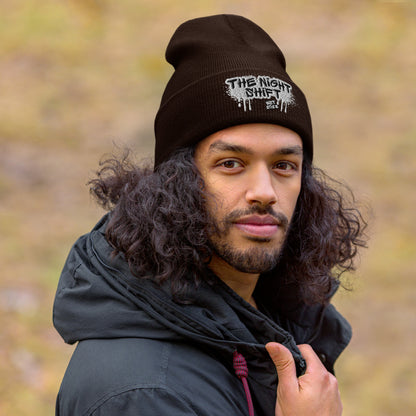 The Night Shift-Embroidered Cuffed Beanie The Night Shift Performance Street Gear by The Night Shift Automotive Apparel
