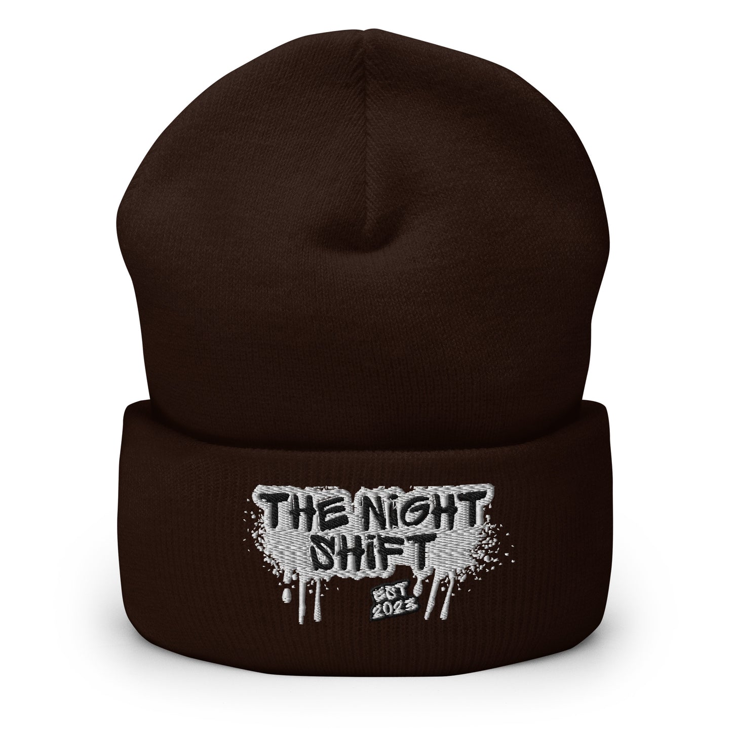 The Night Shift-Embroidered Cuffed Beanie The Night Shift Performance Street Gear by The Night Shift Automotive Apparel