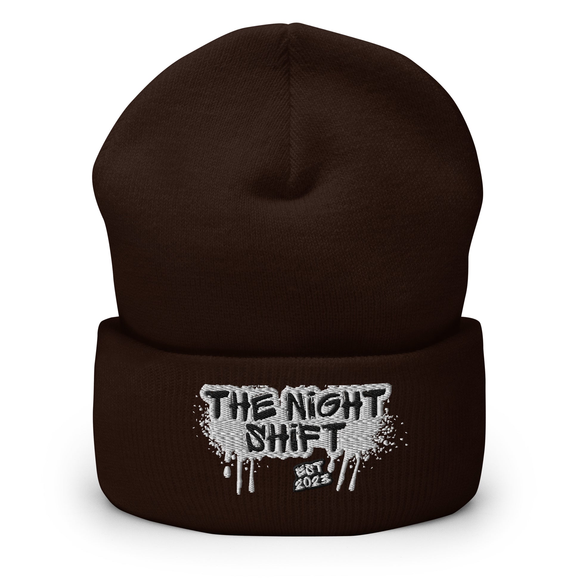 The Night Shift-Embroidered Cuffed Beanie The Night Shift Performance Street Gear by The Night Shift Automotive Apparel