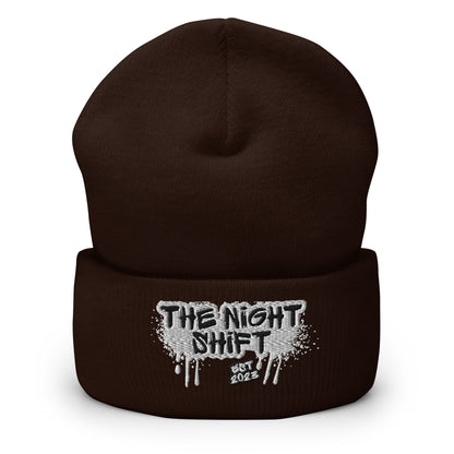 The Night Shift-Embroidered Cuffed Beanie The Night Shift Performance Street Gear by The Night Shift Automotive Apparel