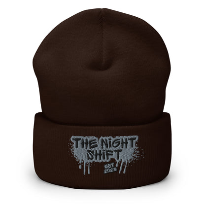 The Night Shift-Embroidered Cuffed Beanie The Night Shift Performance Street Gear by The Night Shift Automotive Apparel