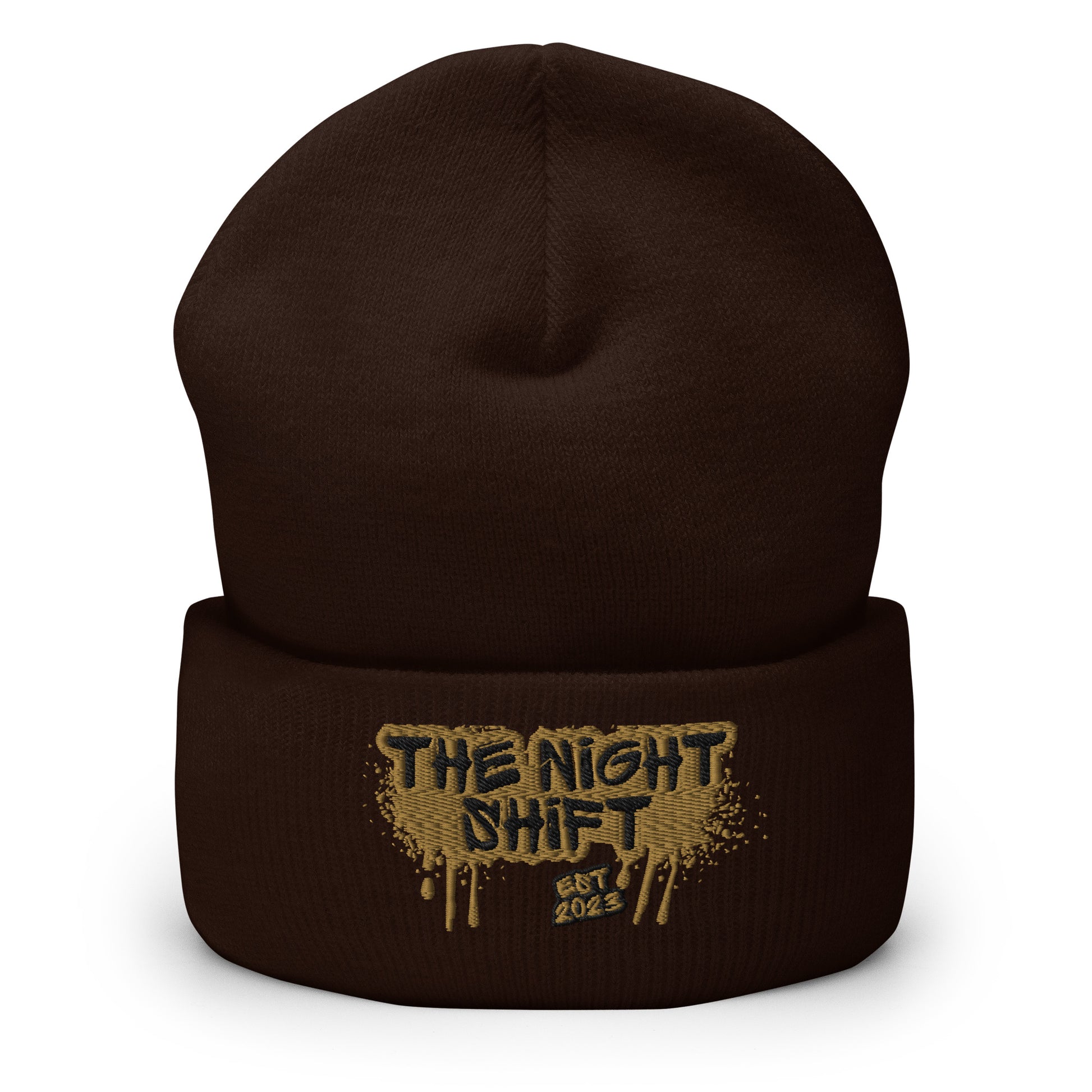 The Night Shift-Embroidered Cuffed Beanie The Night Shift Performance Street Gear by The Night Shift Automotive Apparel