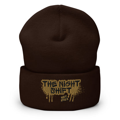 The Night Shift-Embroidered Cuffed Beanie The Night Shift Performance Street Gear by The Night Shift Automotive Apparel