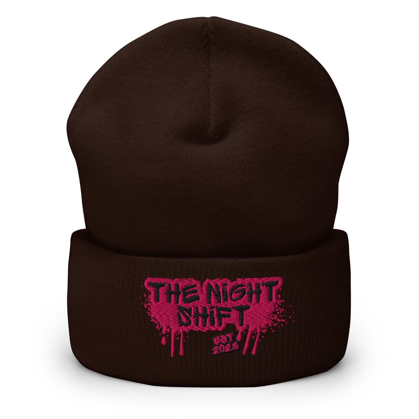 The Night Shift-Embroidered Cuffed Beanie The Night Shift Performance Street Gear by The Night Shift Automotive Apparel