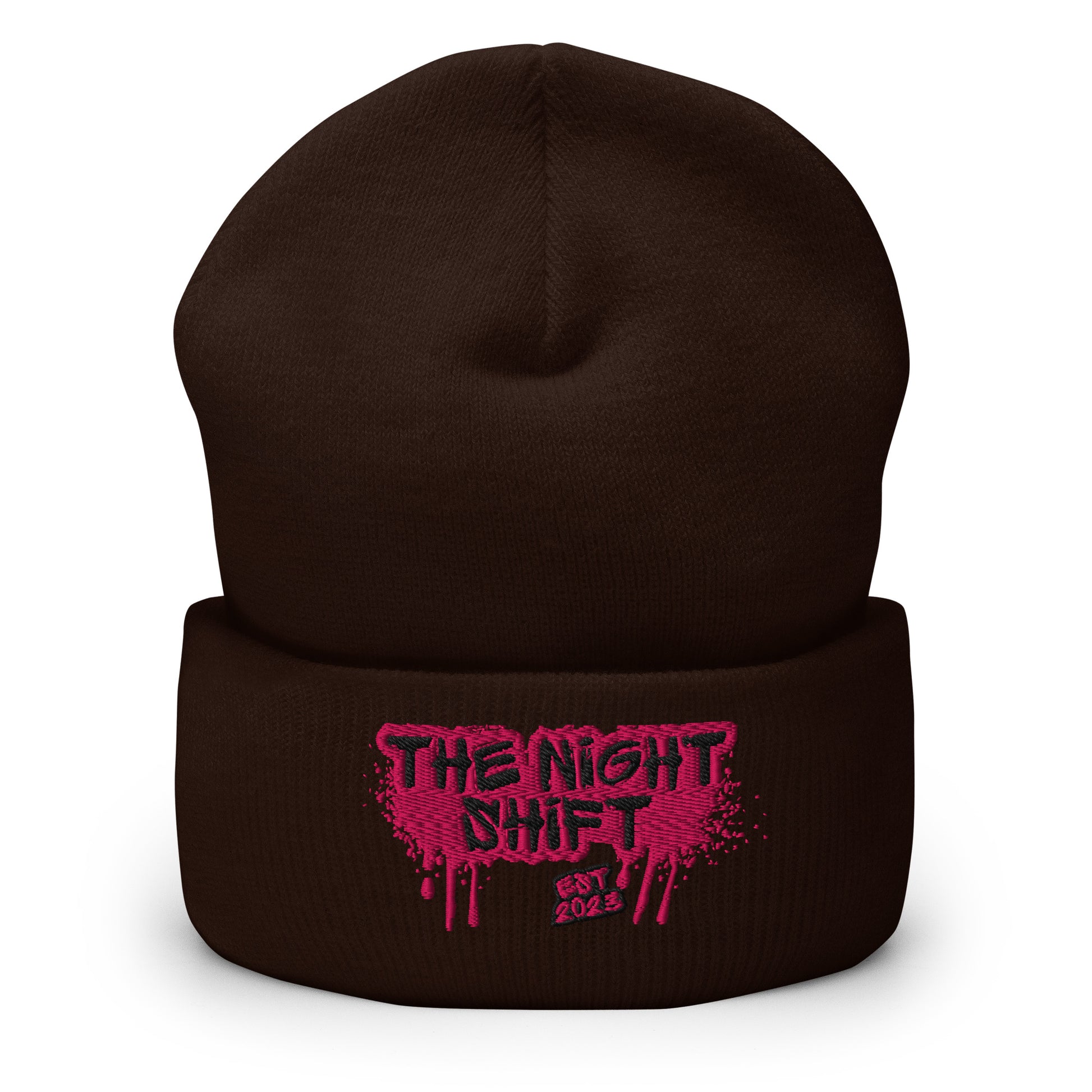 The Night Shift-Embroidered Cuffed Beanie The Night Shift Performance Street Gear by The Night Shift Automotive Apparel