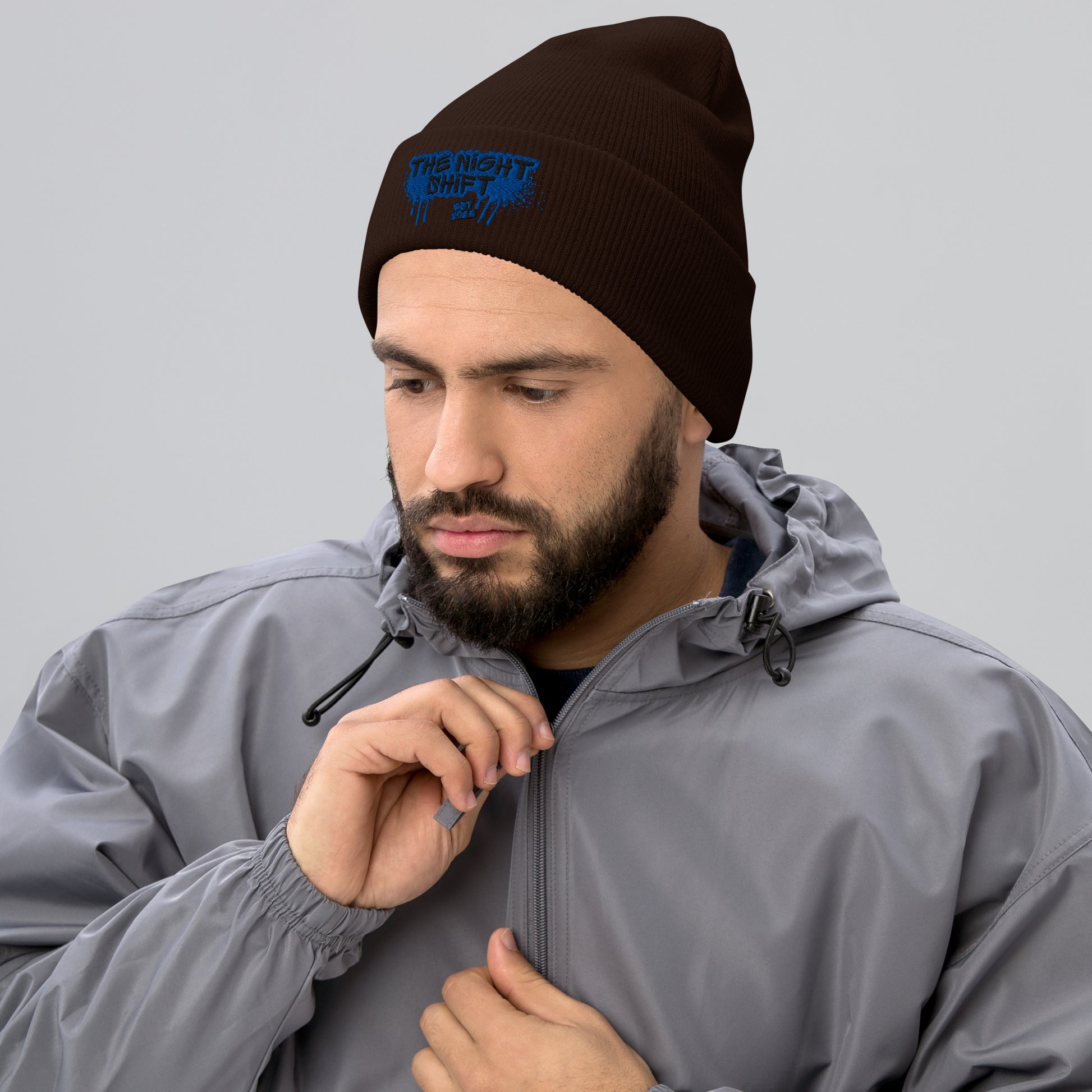 The Night Shift-Embroidered Cuffed Beanie The Night Shift Performance Street Gear by The Night Shift Automotive Apparel