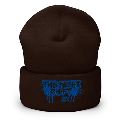 The Night Shift-Embroidered Cuffed Beanie The Night Shift Performance Street Gear by The Night Shift Automotive Apparel