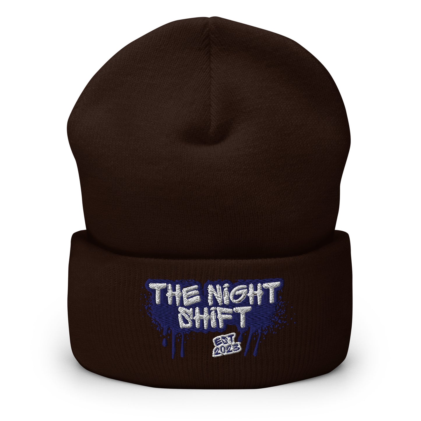 The Night Shift-Embroidered Cuffed Beanie The Night Shift Performance Street Gear by The Night Shift Automotive Apparel