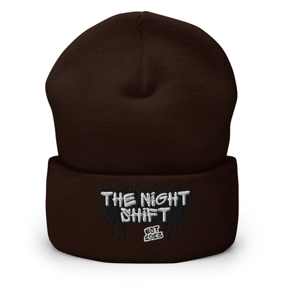 The Night Shift-Embroidered Cuffed Beanie The Night Shift Performance Street Gear by The Night Shift Automotive Apparel