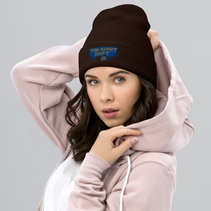 The Night Shift-Embroidered Cuffed Beanie The Night Shift Performance Street Gear by The Night Shift Automotive Apparel