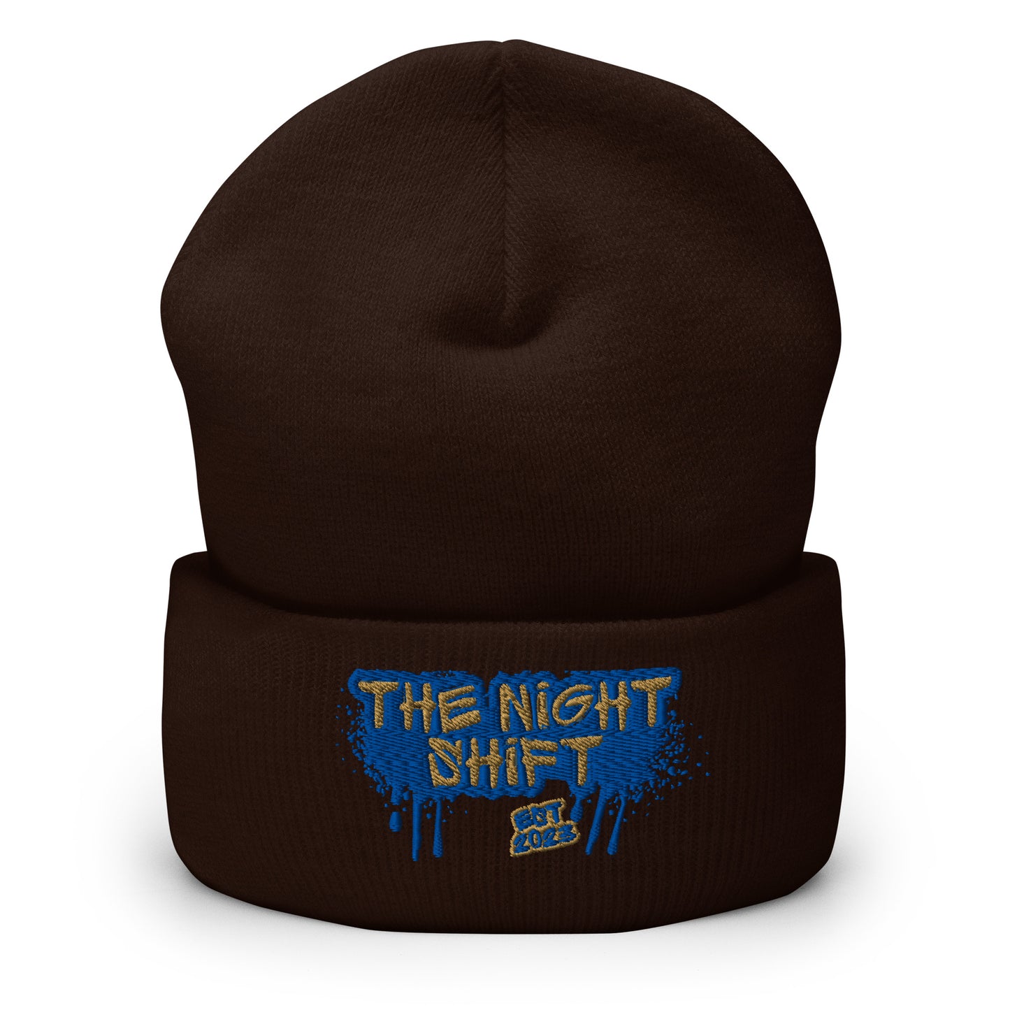 The Night Shift-Embroidered Cuffed Beanie The Night Shift Performance Street Gear by The Night Shift Automotive Apparel