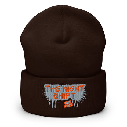 The Night Shift-Embroidered Cuffed Beanie The Night Shift Performance Street Gear by The Night Shift Automotive Apparel