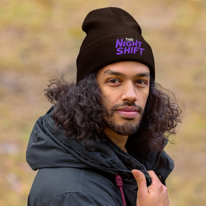 The Night Shift-Embroidered Cuffed Beanie The Night Shift Performance Street Gear by The Night Shift Automotive Apparel