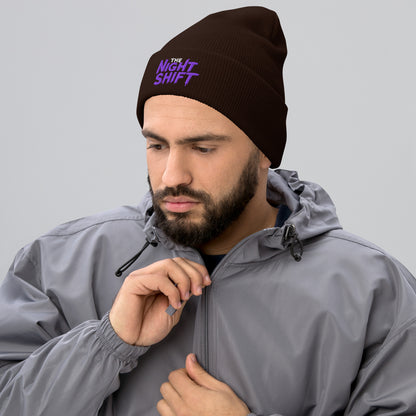 The Night Shift-Embroidered Cuffed Beanie The Night Shift Performance Street Gear by The Night Shift Automotive Apparel