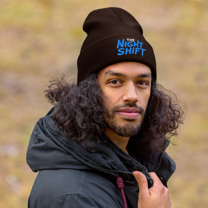 The Night Shift-Embroidered Cuffed Beanie The Night Shift Performance Street Gear by The Night Shift Automotive Apparel