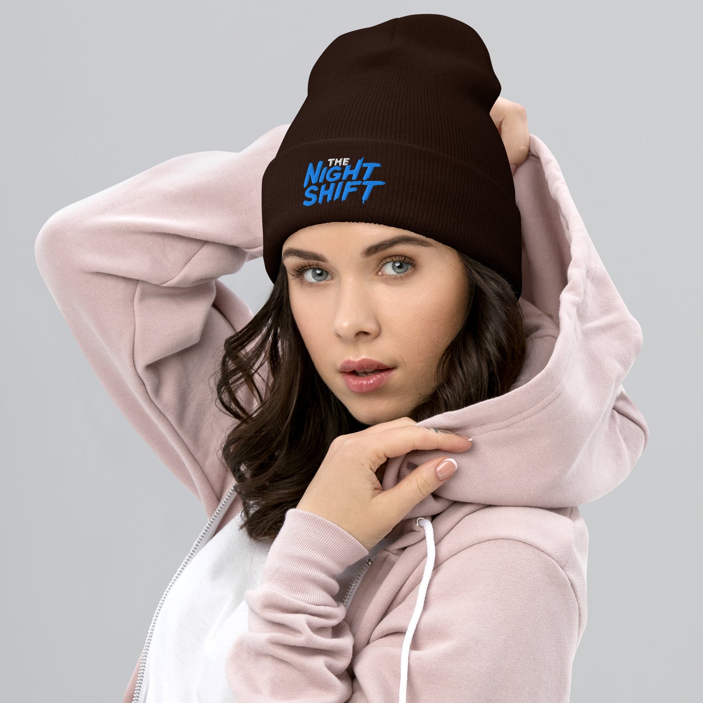 The Night Shift-Embroidered Cuffed Beanie The Night Shift Performance Street Gear by The Night Shift Automotive Apparel