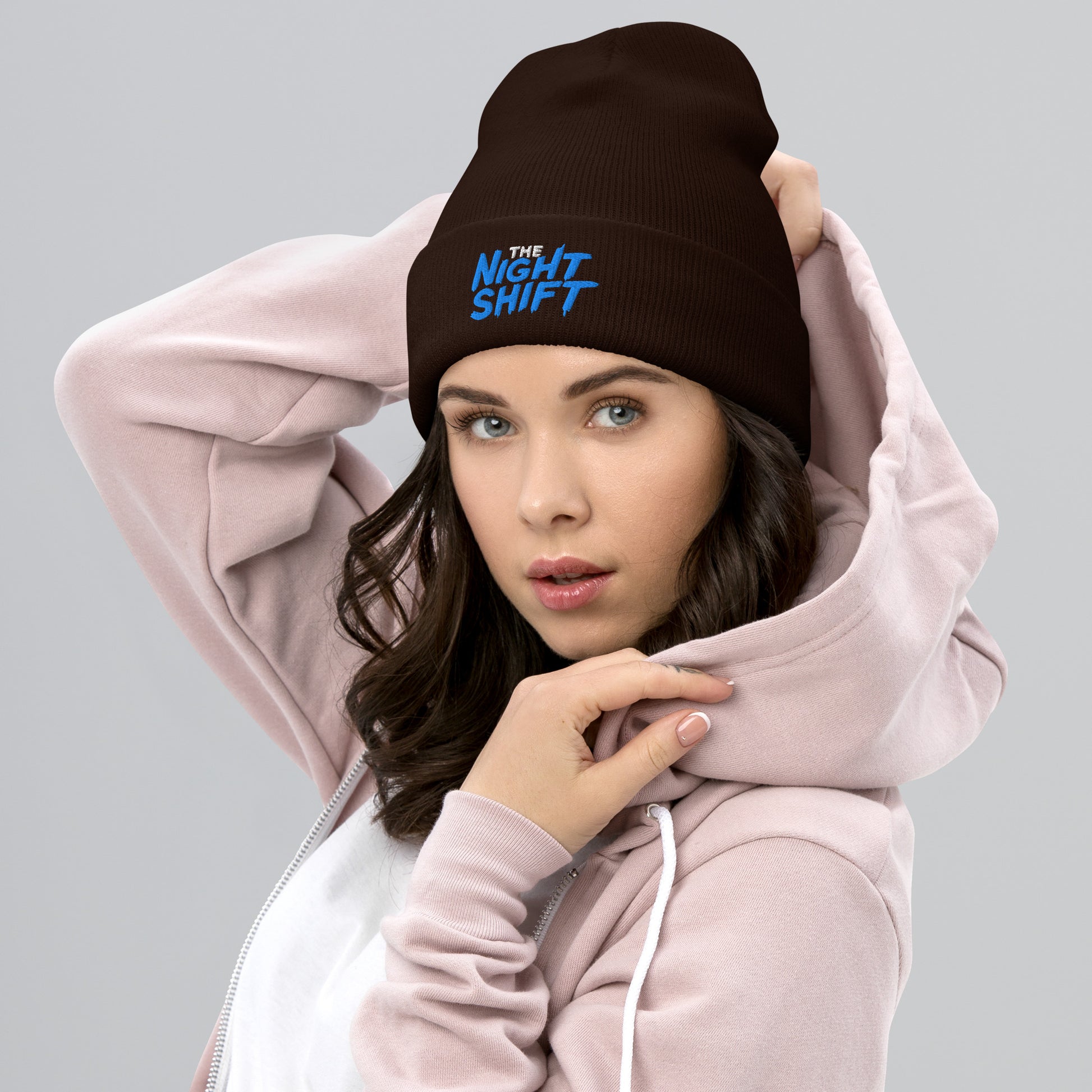 The Night Shift-Embroidered Cuffed Beanie The Night Shift Performance Street Gear by The Night Shift Automotive Apparel