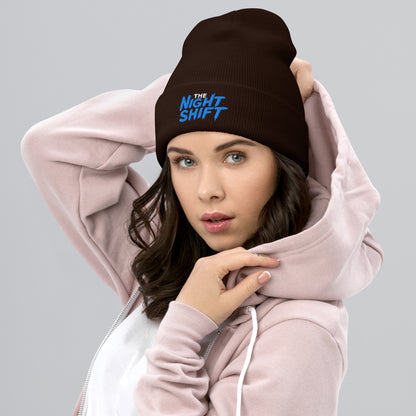 The Night Shift-Embroidered Cuffed Beanie The Night Shift Performance Street Gear by The Night Shift Automotive Apparel