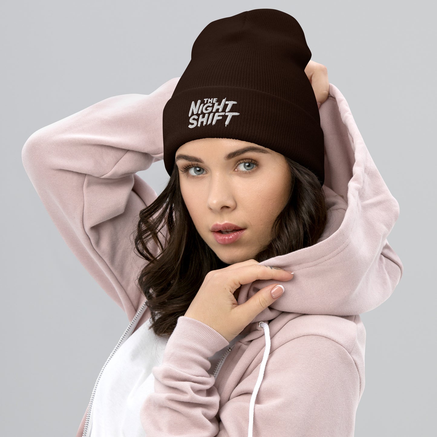 The Night Shift-Embroidered Cuffed Beanie The Night Shift Performance Street Gear by The Night Shift Automotive Apparel