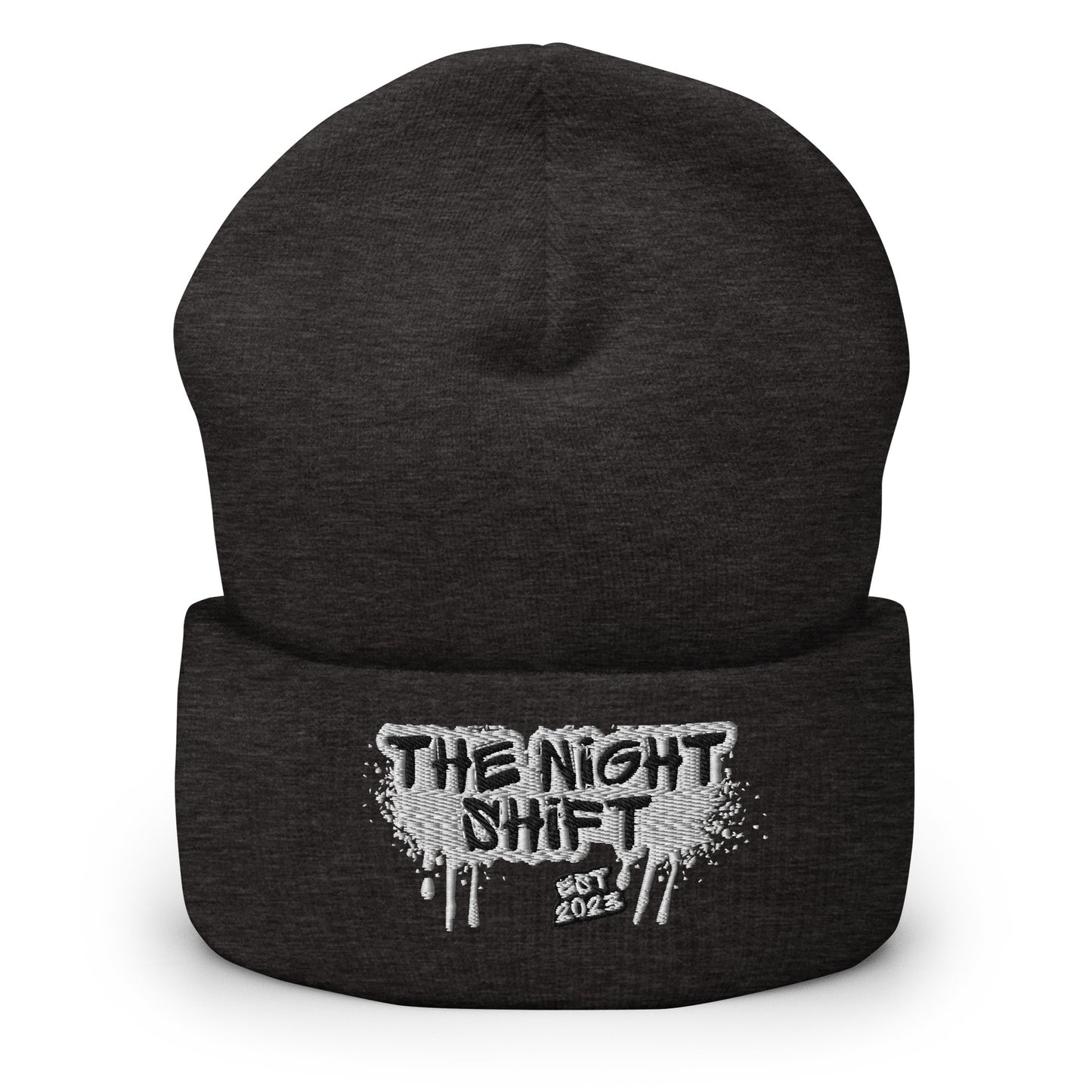The Night Shift-Embroidered Cuffed Beanie The Night Shift Performance Street Gear by The Night Shift Automotive Apparel