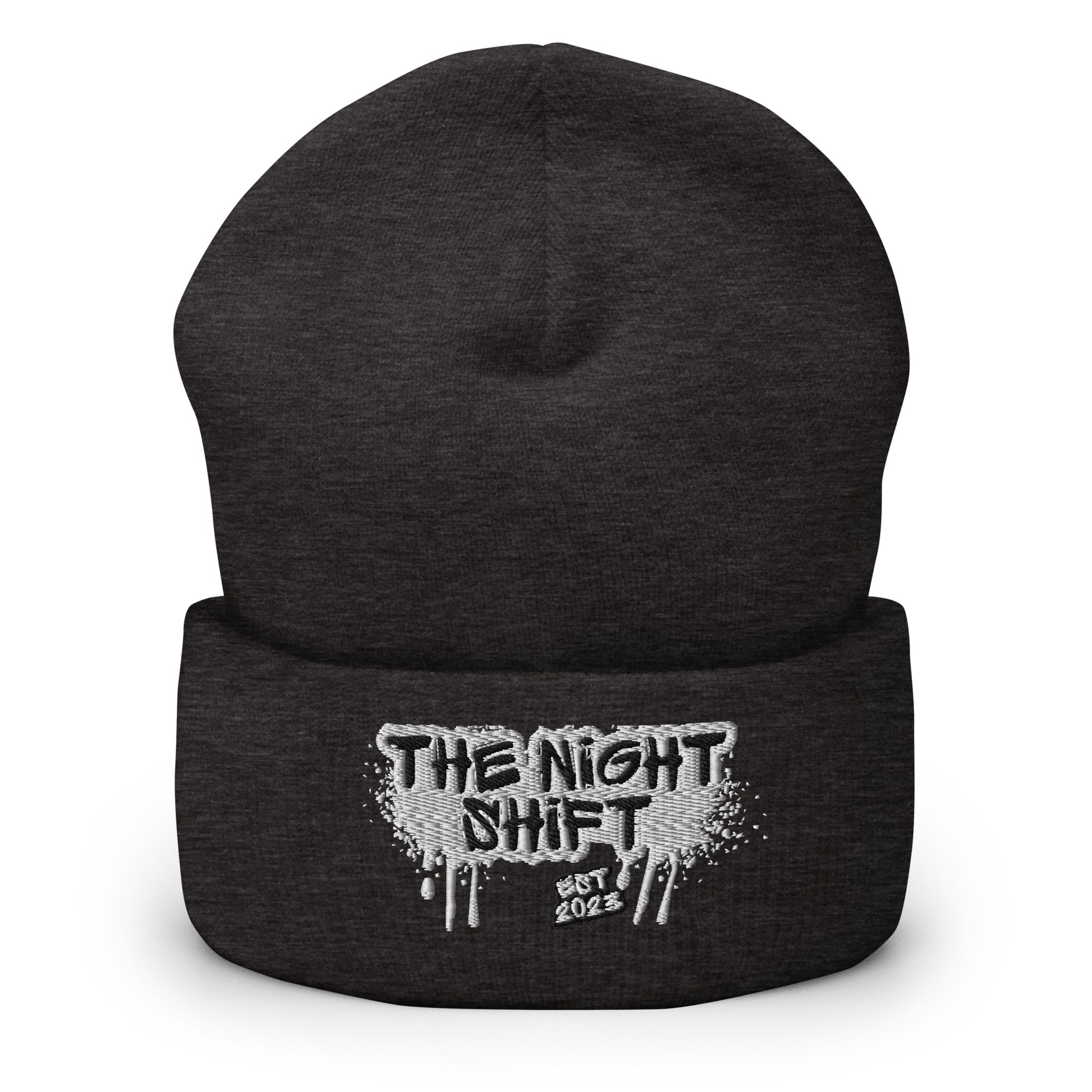 The Night Shift-Embroidered Cuffed Beanie The Night Shift Performance Street Gear by The Night Shift Automotive Apparel