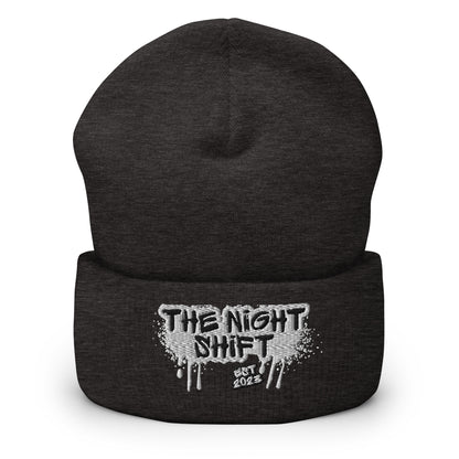 The Night Shift-Embroidered Cuffed Beanie The Night Shift Performance Street Gear by The Night Shift Automotive Apparel