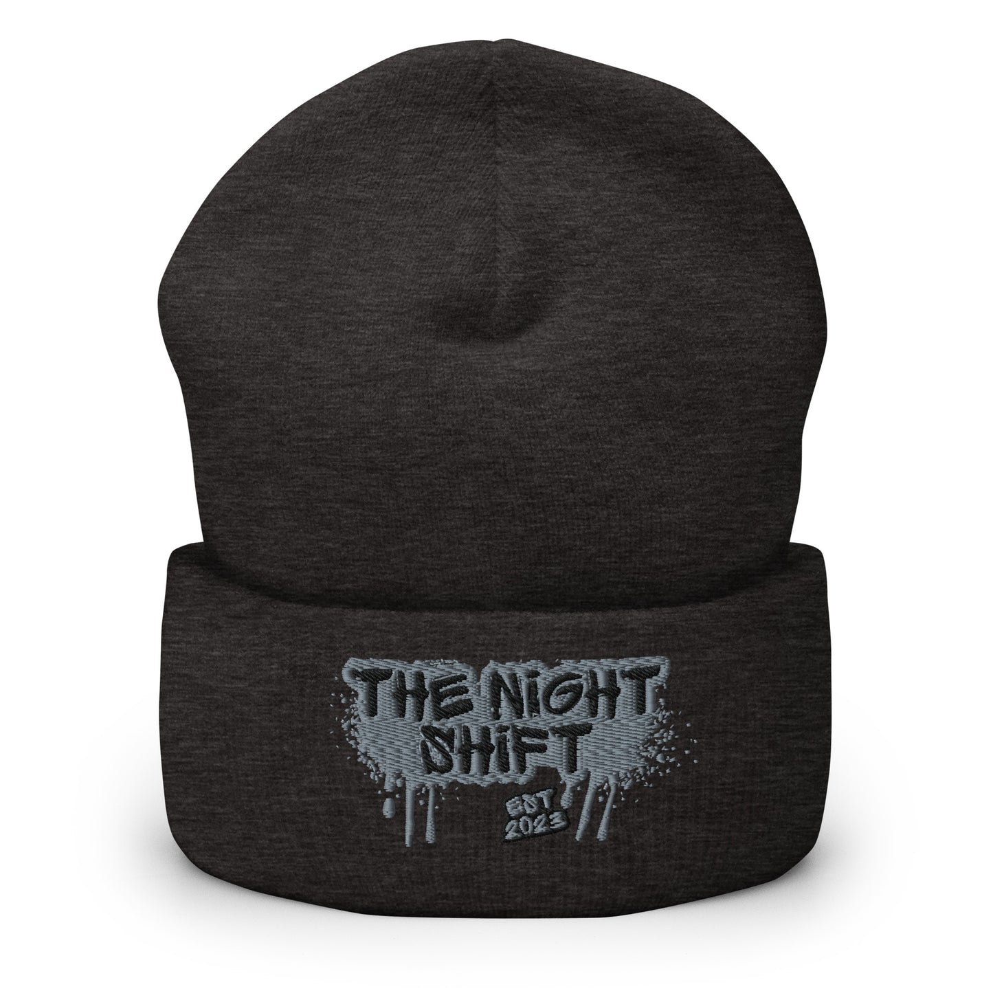 The Night Shift-Embroidered Cuffed Beanie The Night Shift Performance Street Gear by The Night Shift Automotive Apparel