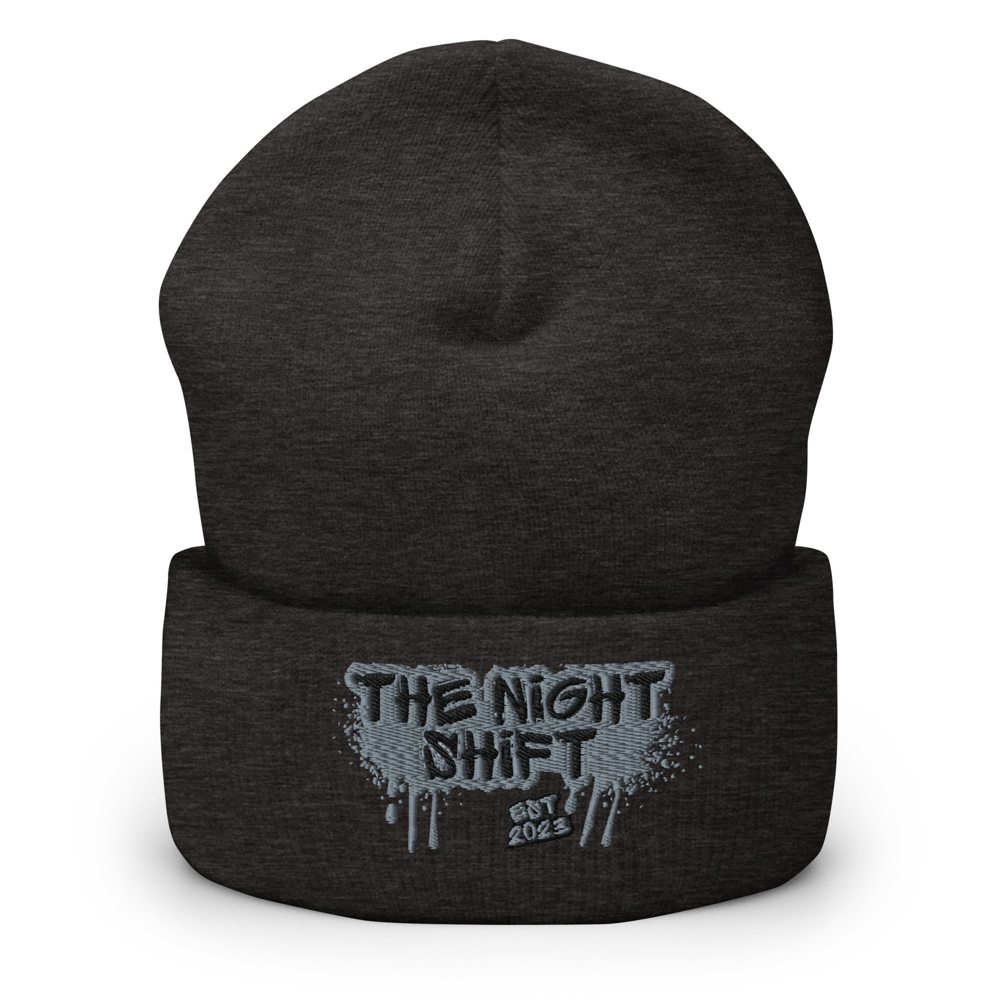 The Night Shift-Embroidered Cuffed Beanie The Night Shift Performance Street Gear by The Night Shift Automotive Apparel