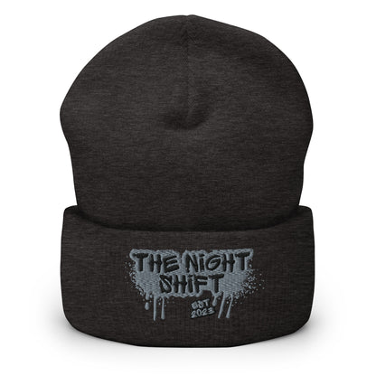 The Night Shift-Embroidered Cuffed Beanie The Night Shift Performance Street Gear by The Night Shift Automotive Apparel