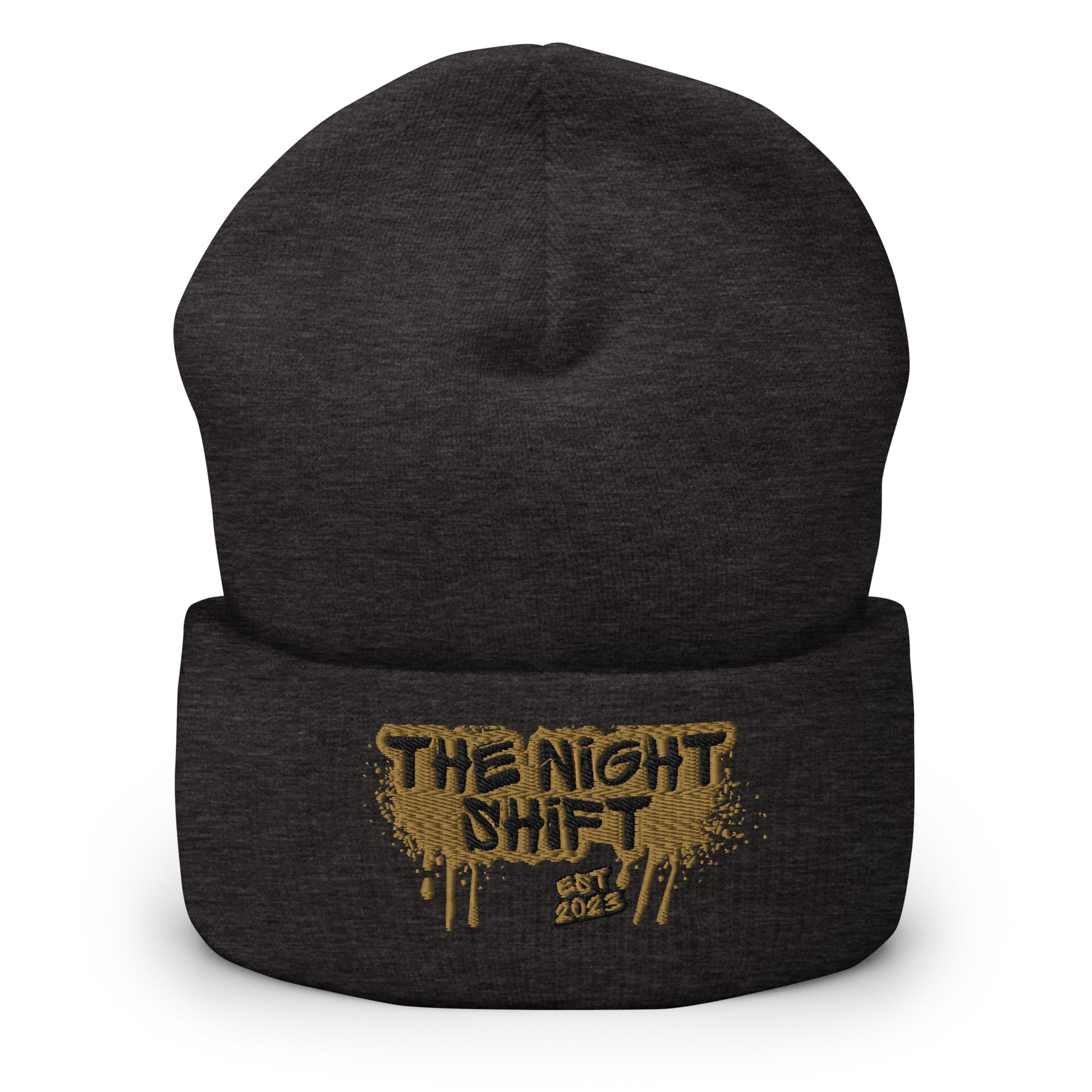 The Night Shift-Embroidered Cuffed Beanie The Night Shift Performance Street Gear by The Night Shift Automotive Apparel