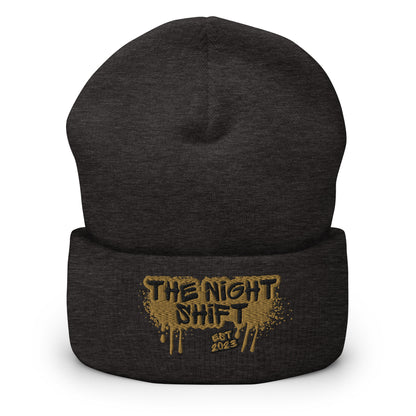 The Night Shift-Embroidered Cuffed Beanie The Night Shift Performance Street Gear by The Night Shift Automotive Apparel