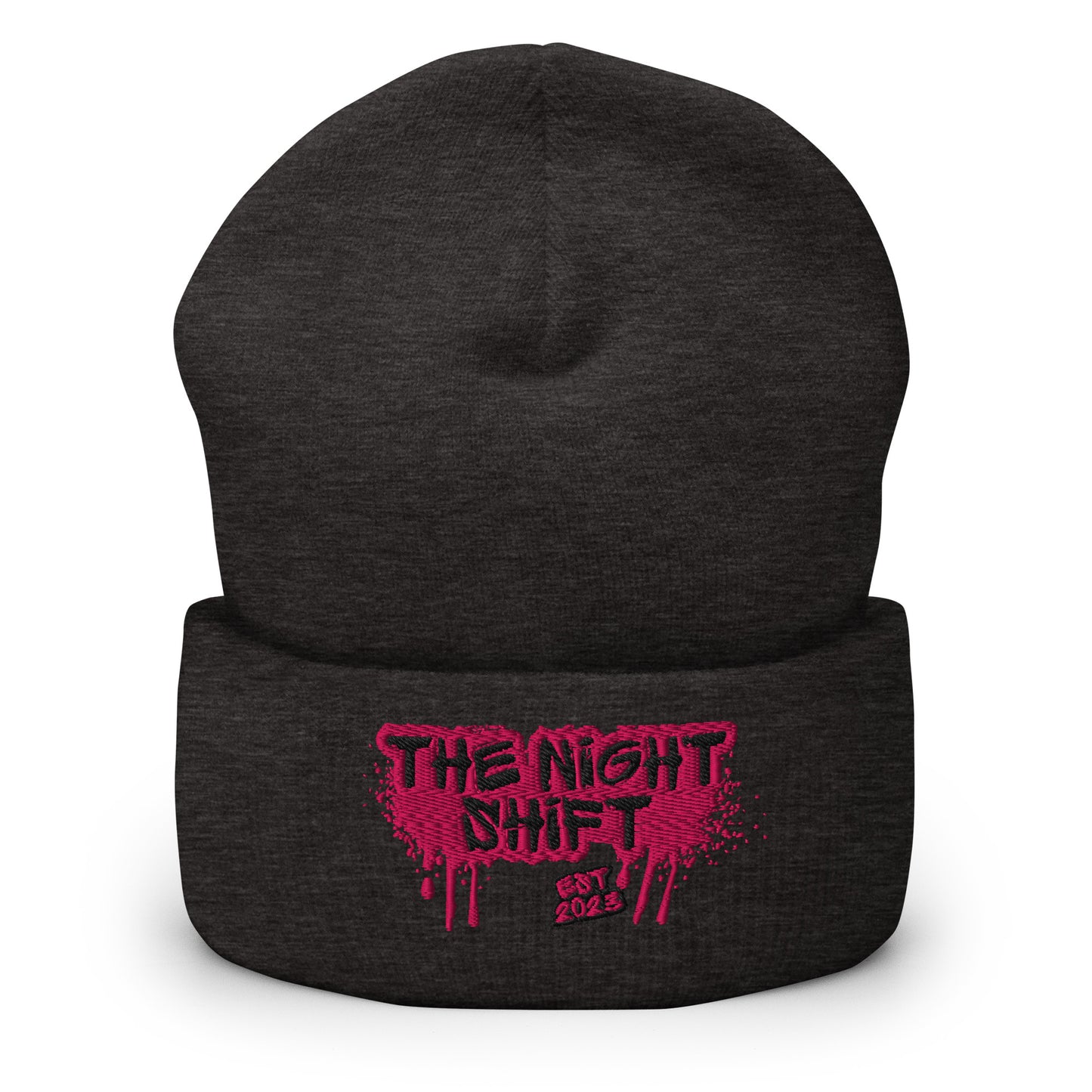The Night Shift-Embroidered Cuffed Beanie The Night Shift Performance Street Gear by The Night Shift Automotive Apparel