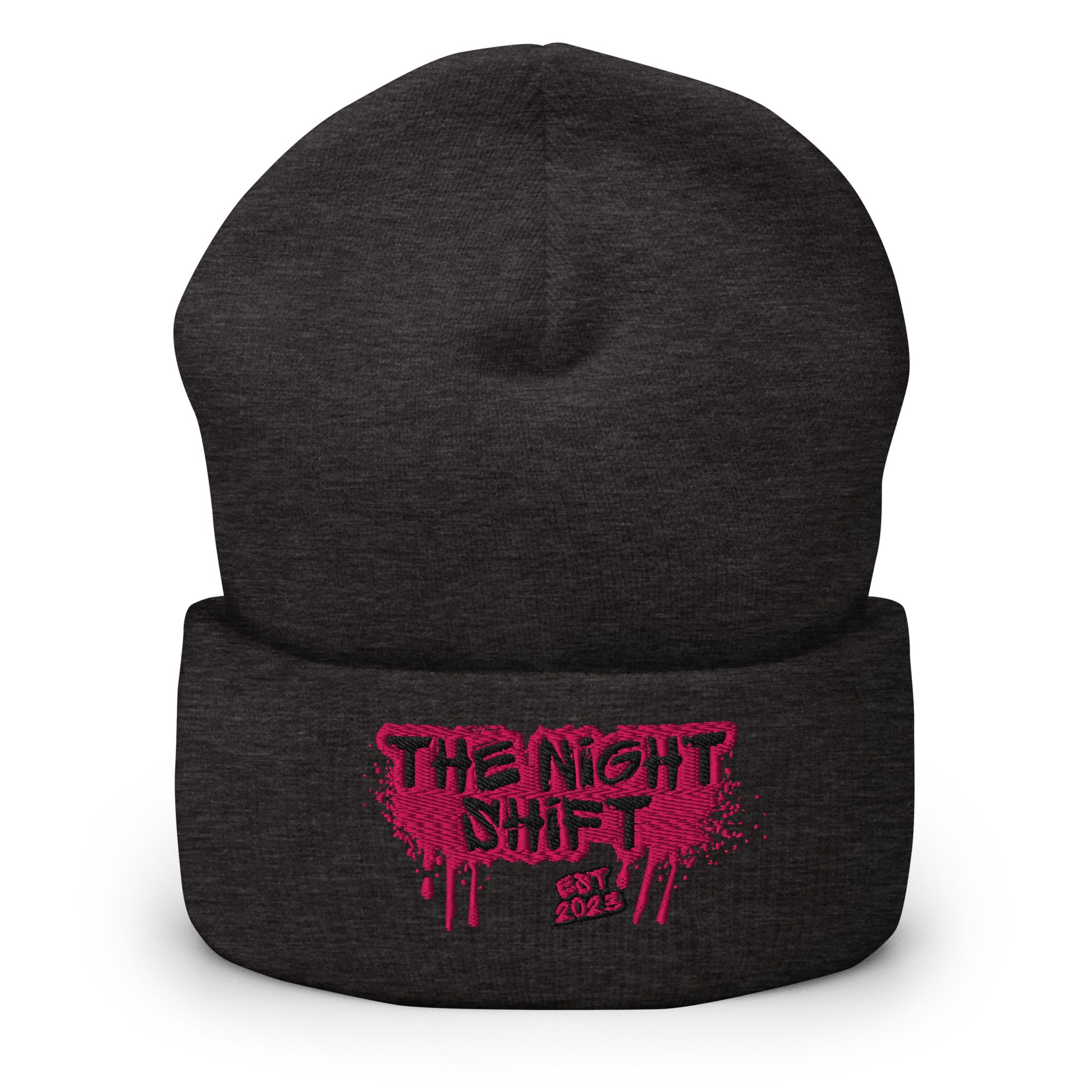 The Night Shift-Embroidered Cuffed Beanie The Night Shift Performance Street Gear by The Night Shift Automotive Apparel