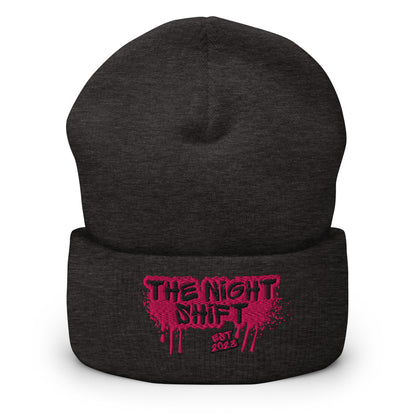 The Night Shift-Embroidered Cuffed Beanie The Night Shift Performance Street Gear by The Night Shift Automotive Apparel