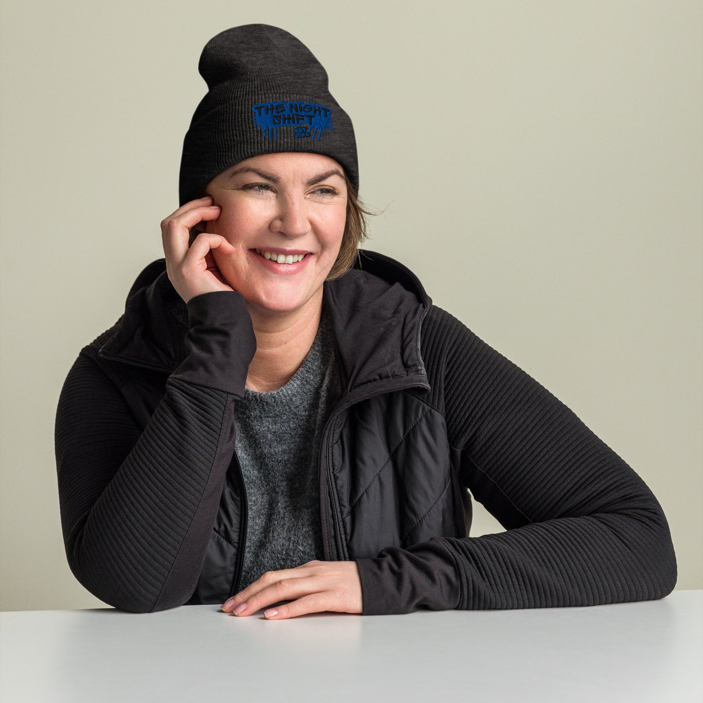 The Night Shift-Embroidered Cuffed Beanie The Night Shift Performance Street Gear by The Night Shift Automotive Apparel