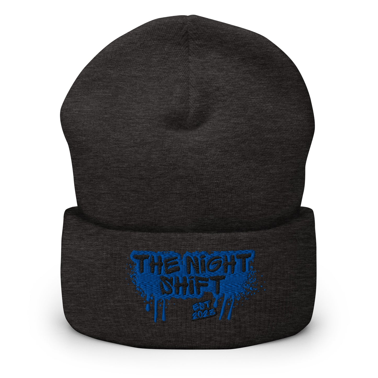 The Night Shift-Embroidered Cuffed Beanie The Night Shift Performance Street Gear by The Night Shift Automotive Apparel