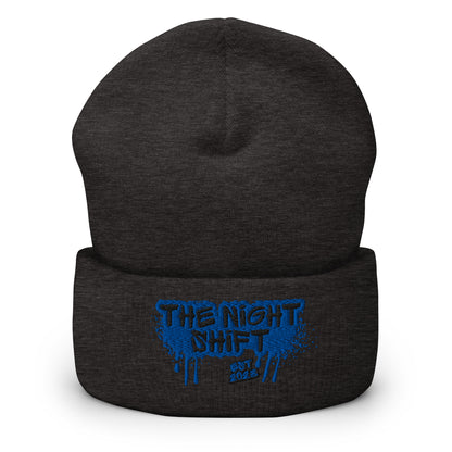 The Night Shift-Embroidered Cuffed Beanie The Night Shift Performance Street Gear by The Night Shift Automotive Apparel
