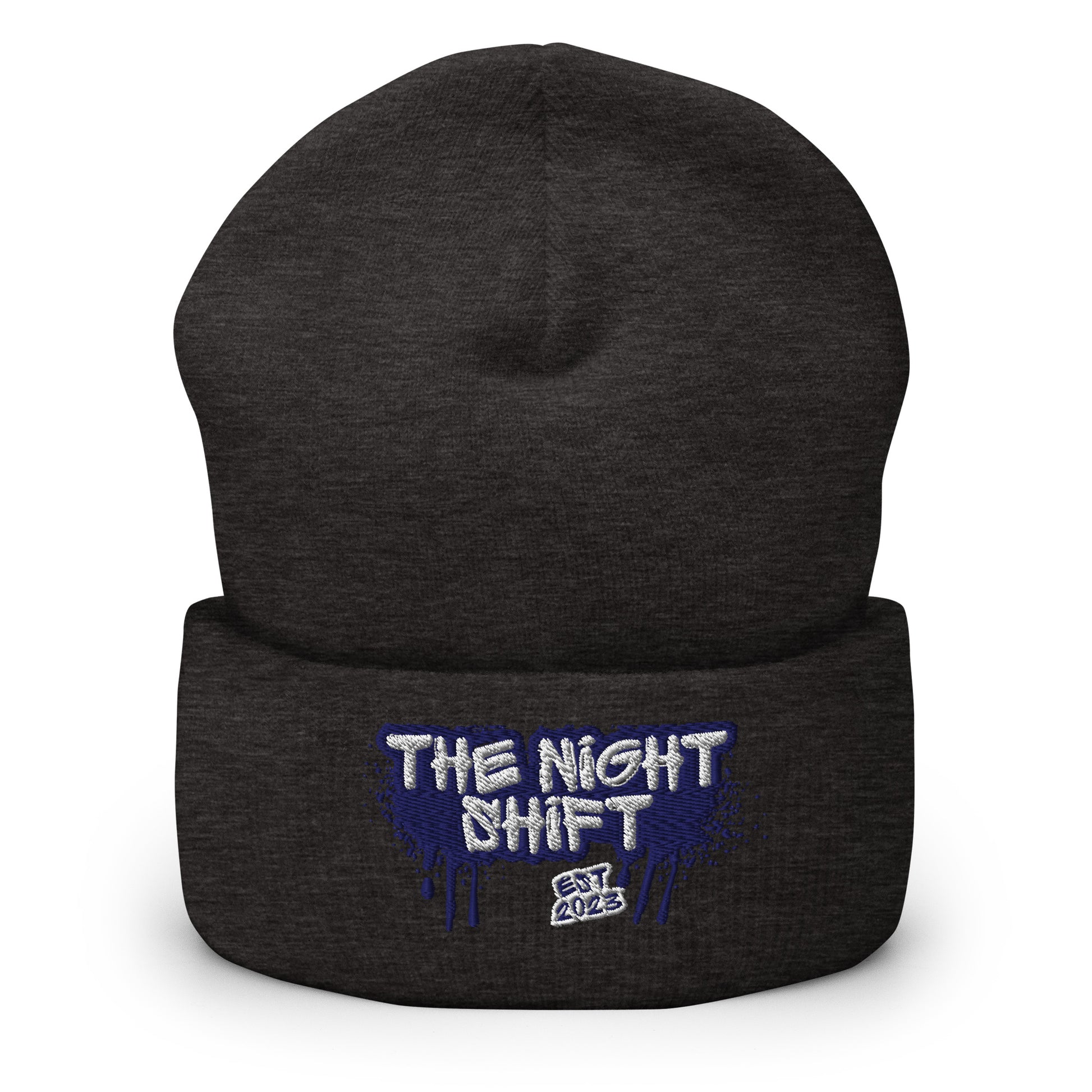 The Night Shift-Embroidered Cuffed Beanie The Night Shift Performance Street Gear by The Night Shift Automotive Apparel