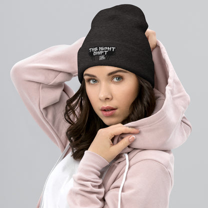 The Night Shift-Embroidered Cuffed Beanie The Night Shift Performance Street Gear by The Night Shift Automotive Apparel