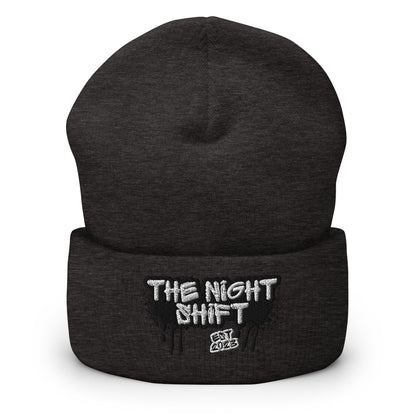 The Night Shift-Embroidered Cuffed Beanie The Night Shift Performance Street Gear by The Night Shift Automotive Apparel