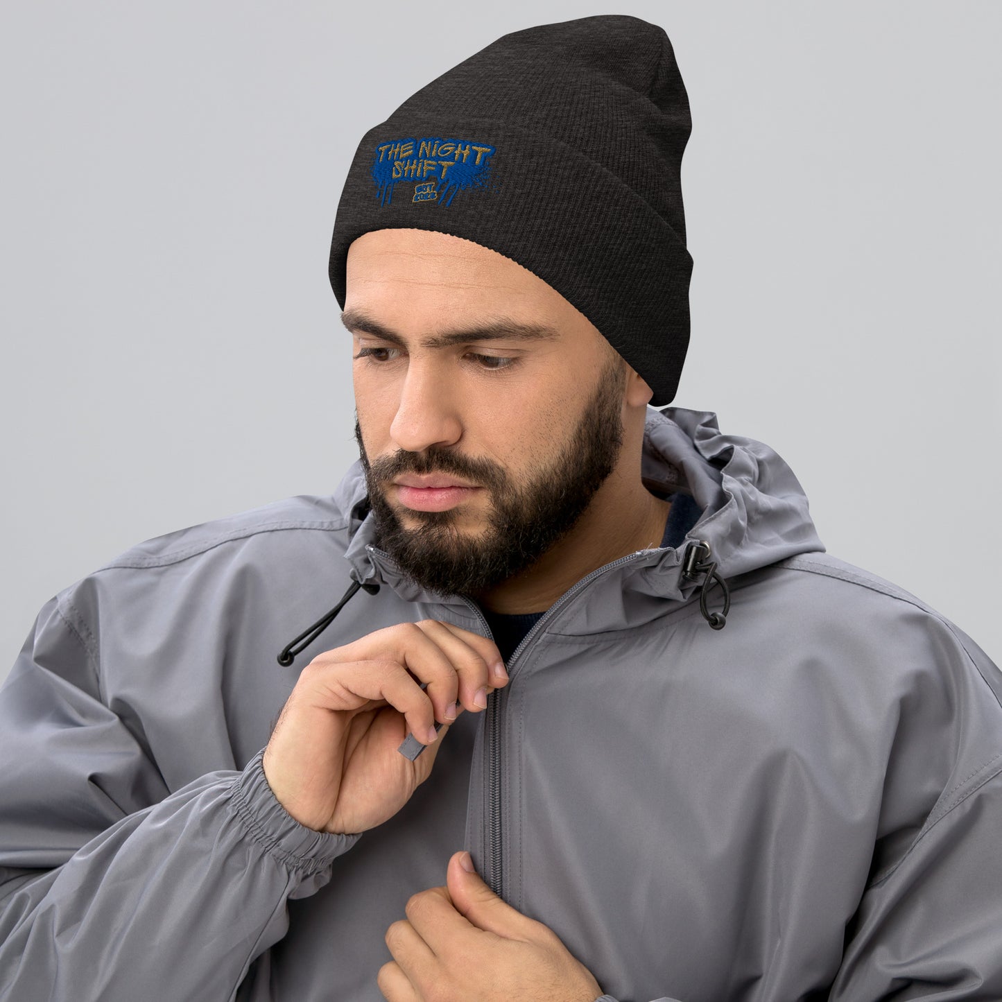 The Night Shift-Embroidered Cuffed Beanie The Night Shift Performance Street Gear by The Night Shift Automotive Apparel
