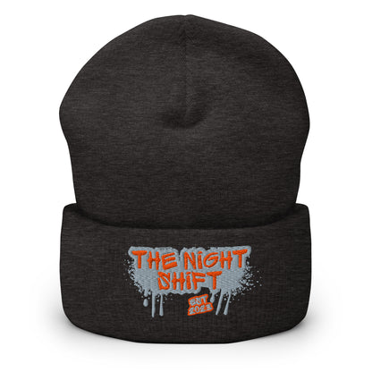 The Night Shift-Embroidered Cuffed Beanie The Night Shift Performance Street Gear by The Night Shift Automotive Apparel
