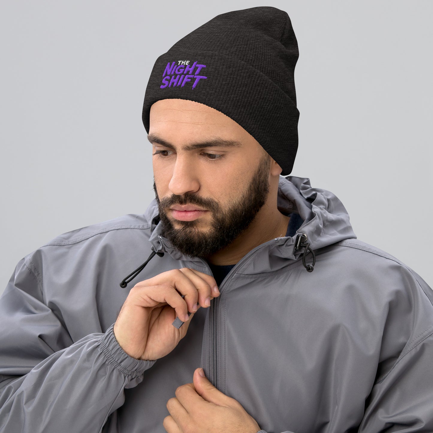 The Night Shift-Embroidered Cuffed Beanie The Night Shift Performance Street Gear by The Night Shift Automotive Apparel