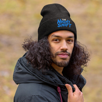 The Night Shift-Embroidered Cuffed Beanie The Night Shift Performance Street Gear by The Night Shift Automotive Apparel