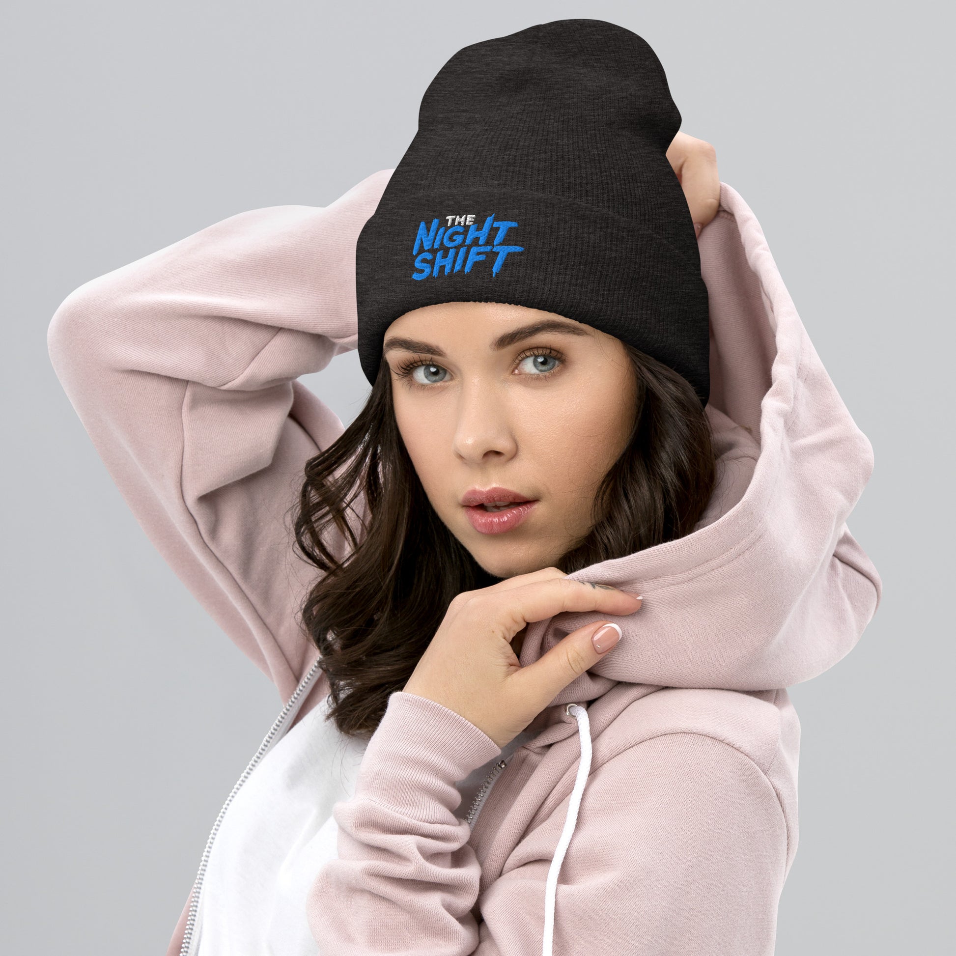 The Night Shift-Embroidered Cuffed Beanie The Night Shift Performance Street Gear by The Night Shift Automotive Apparel