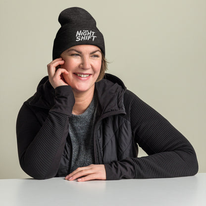The Night Shift-Embroidered Cuffed Beanie The Night Shift Performance Street Gear by The Night Shift Automotive Apparel