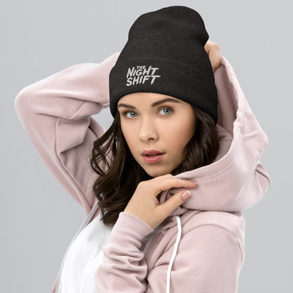 The Night Shift-Embroidered Cuffed Beanie The Night Shift Performance Street Gear by The Night Shift Automotive Apparel