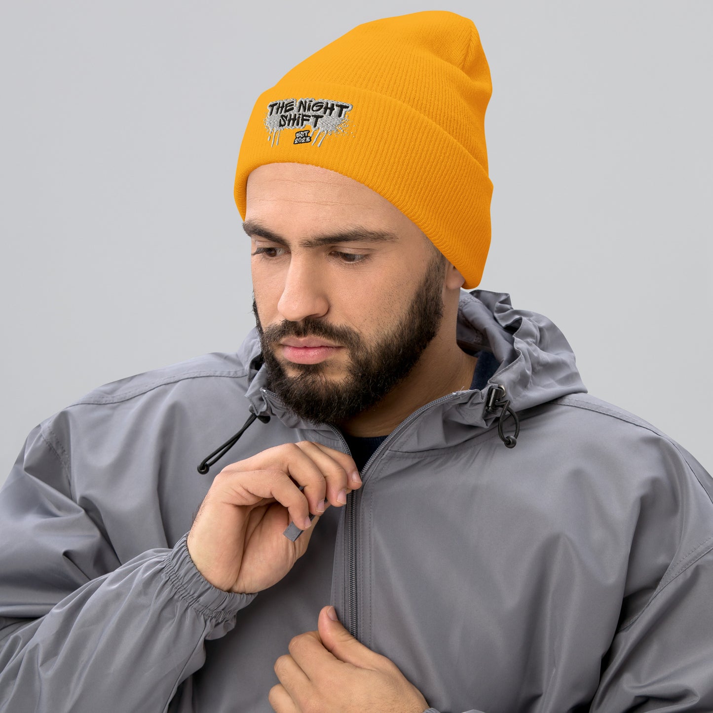 The Night Shift-Embroidered Cuffed Beanie The Night Shift Performance Street Gear by The Night Shift Automotive Apparel